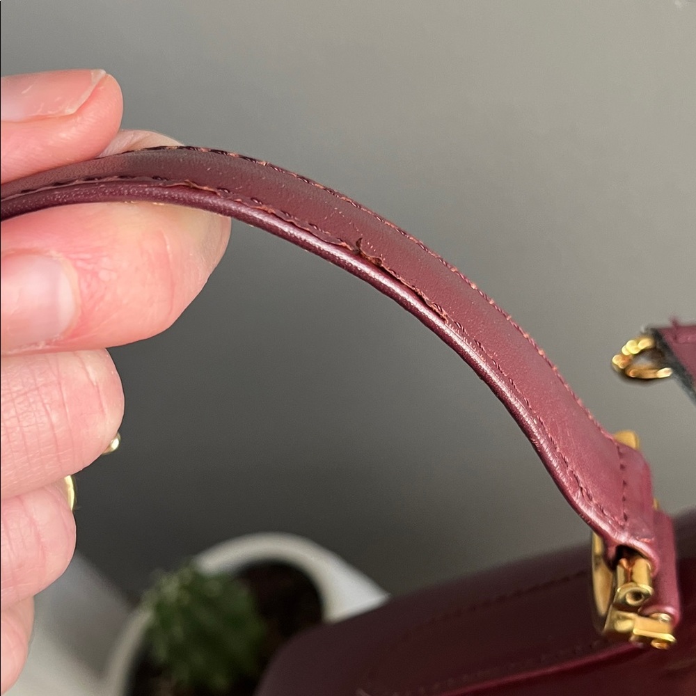 Cartier Deep Red Leather Crossbody Bag - Picture 17 of 17